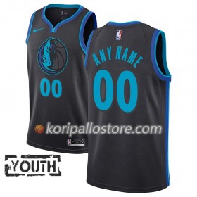 Dallas Mavericks Custom 2018-19 Nike City Edition Musta Sininen Lasten Pelipaidat Swingman